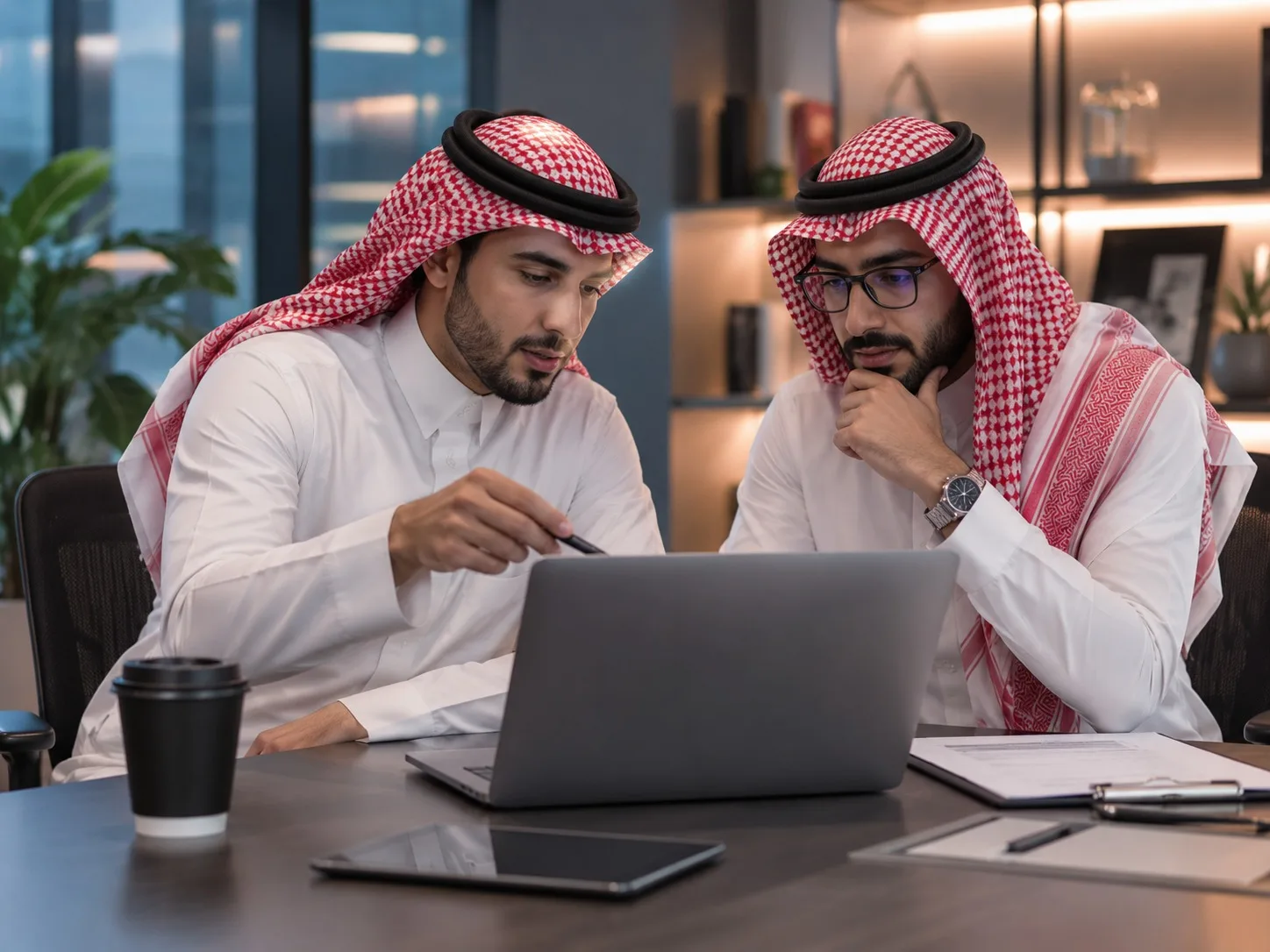فريق وطن الأول يراجع احتياج المنشأة من الكفاءات